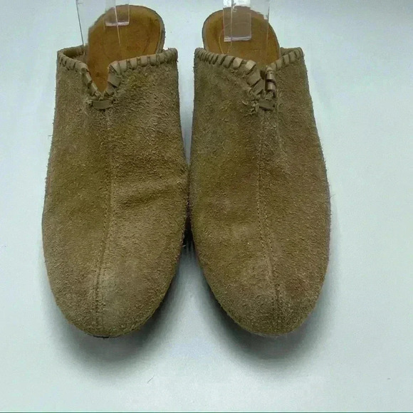 Platform clog wedges Jack Rogers suede clogs/mule wedge shoes size 8 - Picture 2 of 8